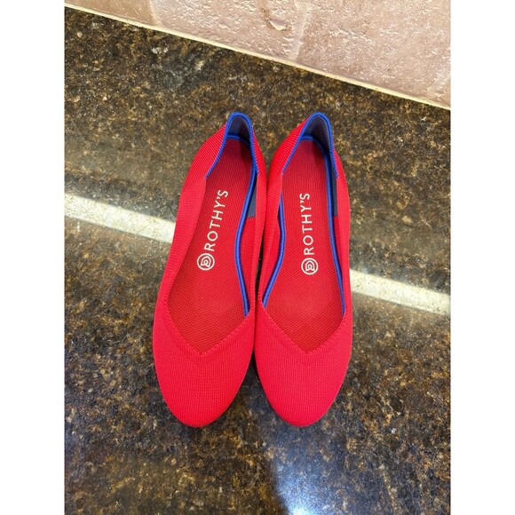 Rothy’s The Round Toe Flat Bright Red Size 9.5 EUC - Picture 7 of 9
